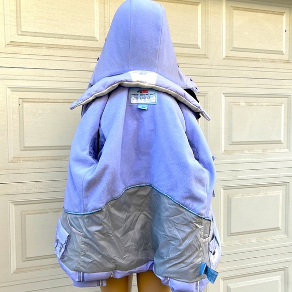 Free Country Blue Power Down Series Long Sleeve Hooded Puffer Coat Size S - Picture 6 of 9